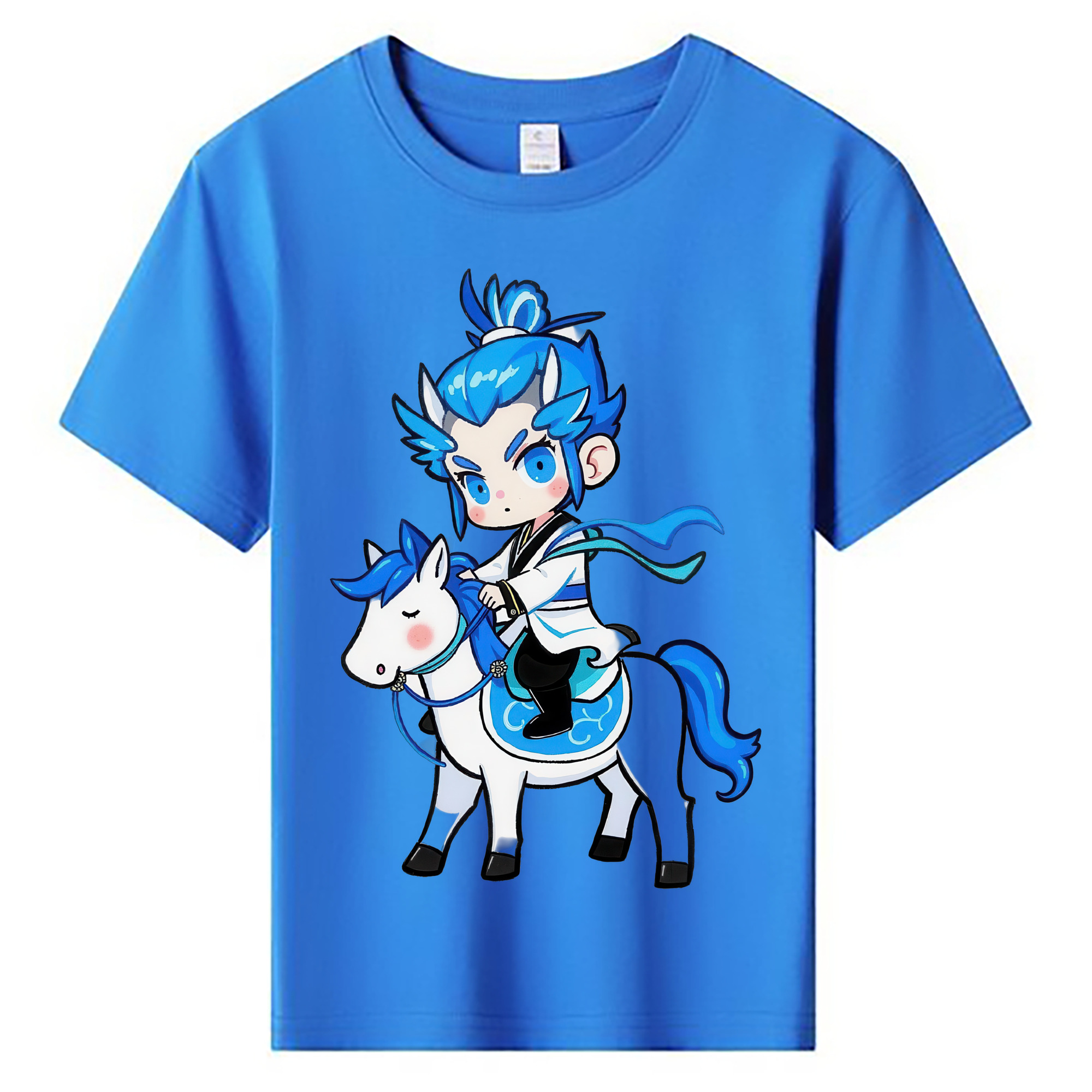 （画像用） Ne Zha 2 ナタ 魔童の大暴れ 綿100％キッズTシャツ（フロントプリント）